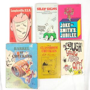 Vintage Joke Book Lot - Barrel of Chuckles - Wee Beasties - Silly Signs